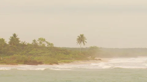 View of waves on seashore Stock Footage 57814324