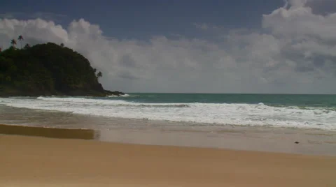 View of waves on seashore Stock Footage 57814354