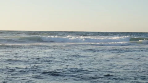 View of waves at sunset Stock Footage 172564517