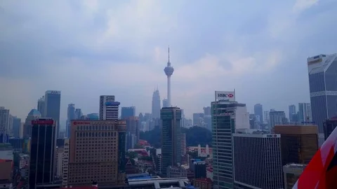 View of waving Malaysia flag Stock Footage 122448566