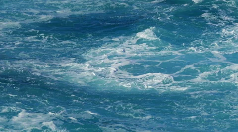 View of Wavy Water Surface Stock Footage 46075136