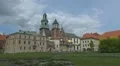 View Wawel Castle Kraków Poland landmark iconic place emblem tourism attraction HD Footage