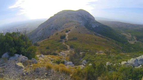View of the way we made road to the castle Stock Footage 104306211