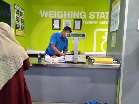 View a Weighing Station in the Hypermart Stock Photos