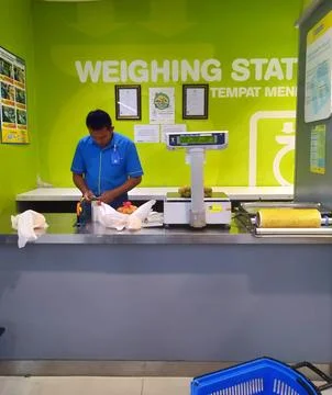 View a Weighing Station in the Hypermart Stock Photos