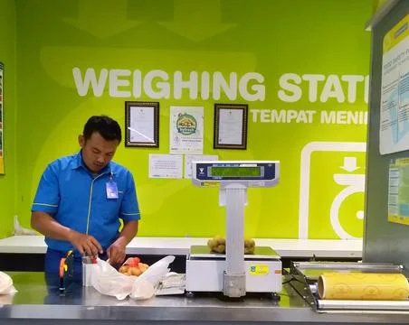 View a Weighing Station in the Hypermart Stock Photos