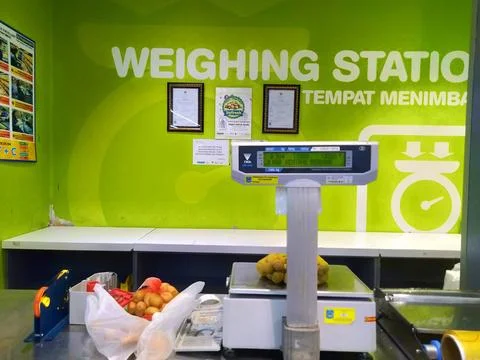 View a Weighing Station in the Hypermart Stock Photos