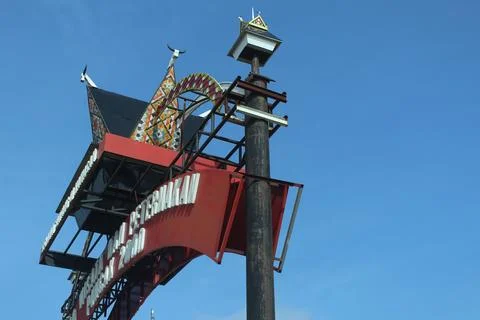 View of the welcome monument. Stock Photos