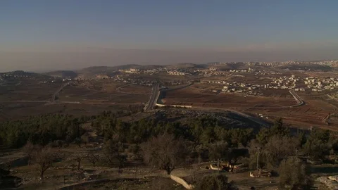 View Of The West Bank Video stock 77587720