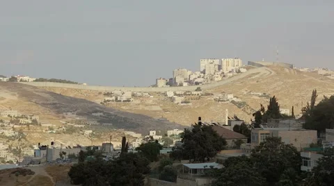 View of West Bank from Jerusalem Vídeos de archivo 52234855
