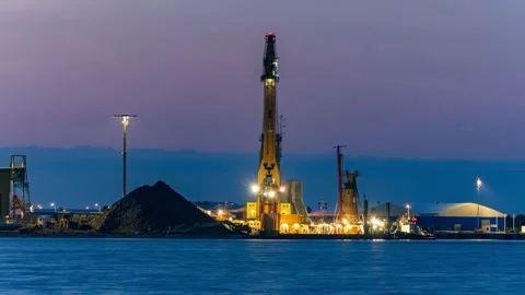 View of West Harbour pier construction in Helsinki, Finland. Timelapse. Stock-Footage 343875619