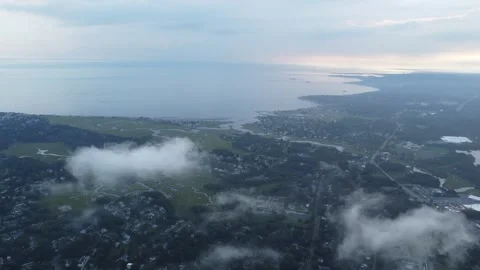 View of Westbrook/Saybrook Coast Video stock 283750649