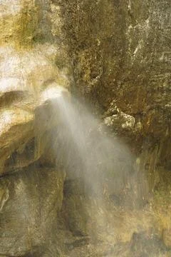View of a wet rock with splashes Stock Photos