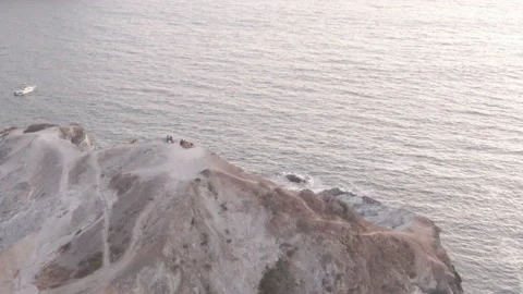 View of the "Whale's Tail" at Two Harbours, Catalina Island Stock Footage 225521333