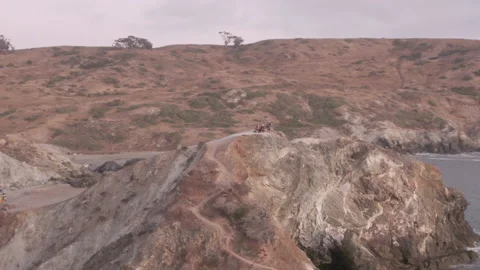 View of the "Whale's Tail" at Two Harbours, Catalina Island Stock Footage 225557909