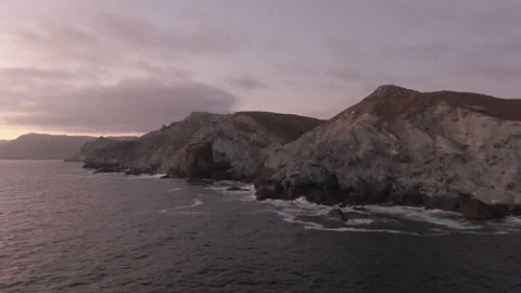 View of the "Whale's Tail" at Two Harbours, Catalina Island Stock Footage 225557985