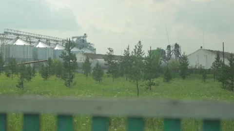 View of wheat silos Stock Footage 48768645