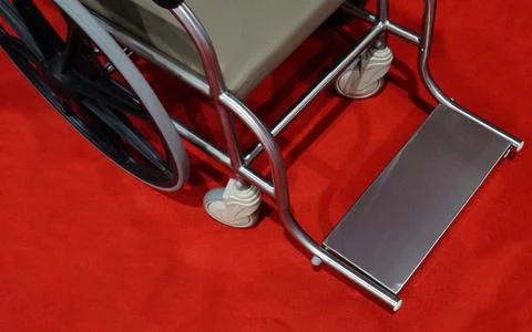 View of wheel chair for use by physically challenged or handicapped people Stock Photos