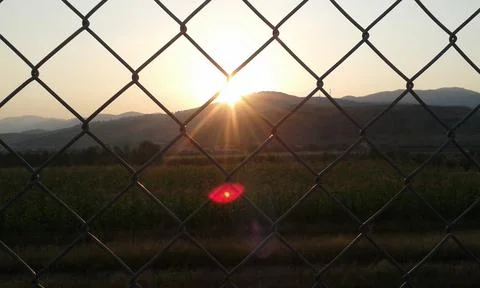 The view when the sun goes down Stock Photos