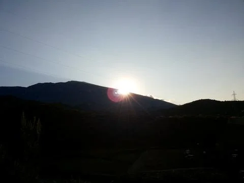 The view when the sun goes down Stock Photos