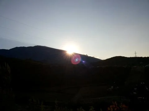 The view when the sun goes down Stock Photos