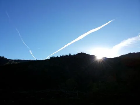 The view when the sun goes down Foto stock