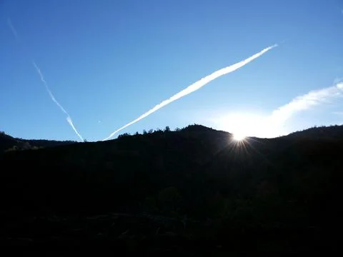 The view when the sun goes down Stock Photos