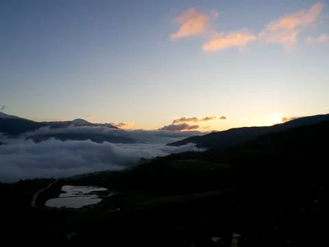 The view when the sun goes down Stock Photos