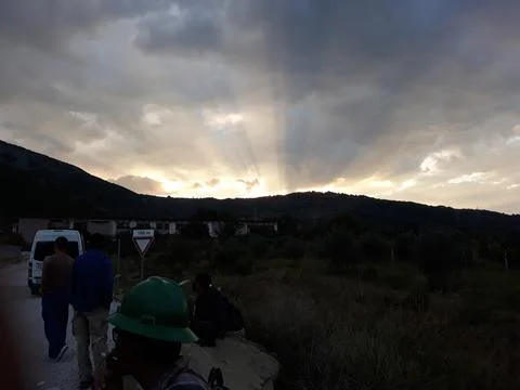 The view when the sun goes down Stock Photos