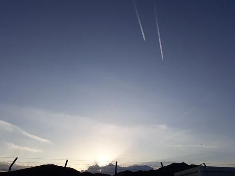 The view when the sun goes down Stock Photos