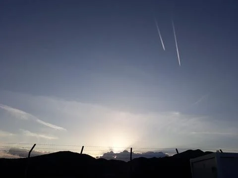 The view when the sun goes down Foto stock