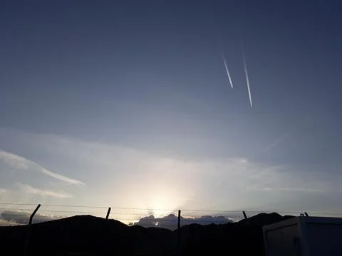 The view when the sun goes down Stock Photos