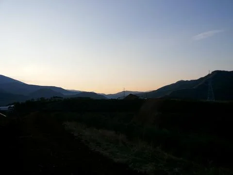 The view when the sun goes down Stock Photos