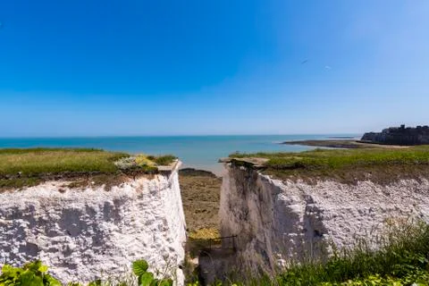 A view to white cliffs in Botany Bay Stock Photos