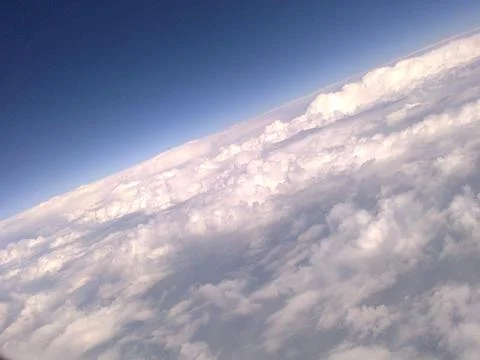 View On White Clouds From The Airplane Window, India Stock Photos