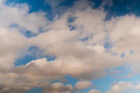 View of white clouds in the blue sky - cloudscape Stock-Fotos