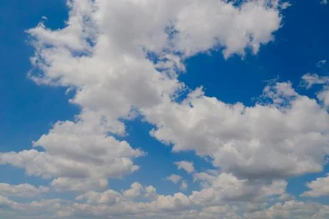 View of white clouds in the blue sky - cloudscape Stock-Fotos