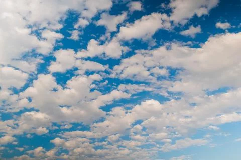 View of white clouds in the blue sky - cloudscape Stock-Fotos