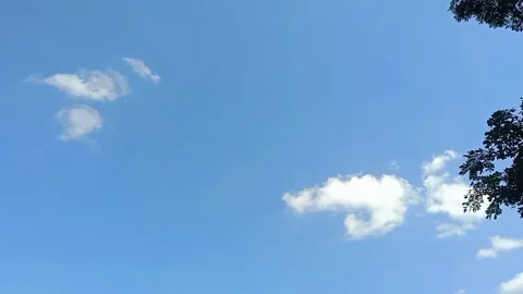 The view of the white clouds in the sky Stock Footage 241202169