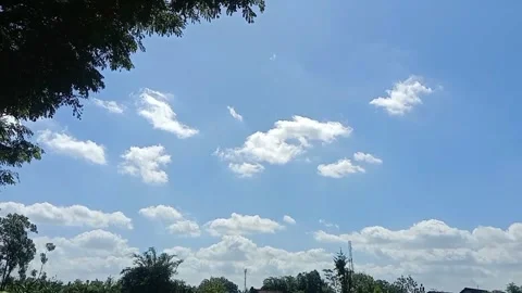 The view of the white clouds in the sky Video stock 241202170