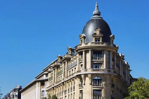 View on white corner building Fotos de archivo