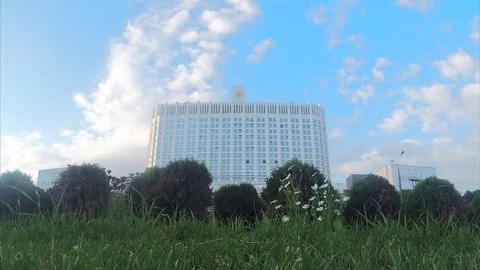 View Of White House in summer timelapse Stock Footage 81605304