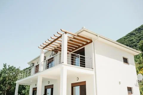 View of the white mansion. Foto stock