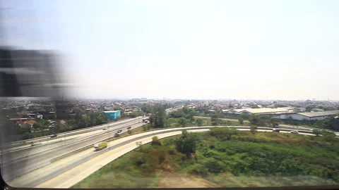 THE VIEW FROM WHOOSH TRAIN WINDOW Stock Footage 252757694