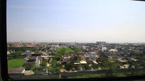 THE VIEW FROM WHOOSH TRAIN WINDOW Stock Footage 252757896