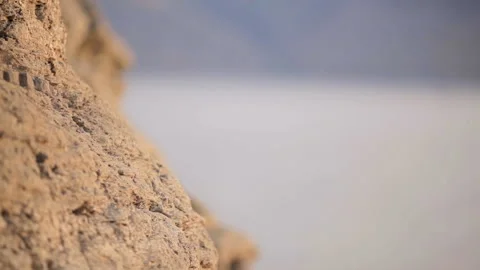 View of the wide river and hilly coast Vídeo Stock 90451582