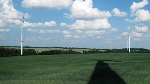 View of the wind power Stock Photos
