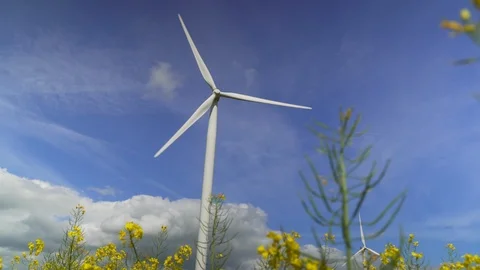 View of Wind turbine Stock Footage 89523272