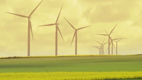 View of Wind turbine Stock Footage 89523322
