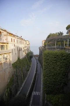 A view of a winding road. 库存照片